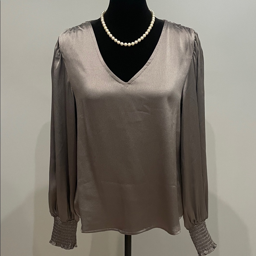 Elegant steel Gray Women's Top blu pepper small new